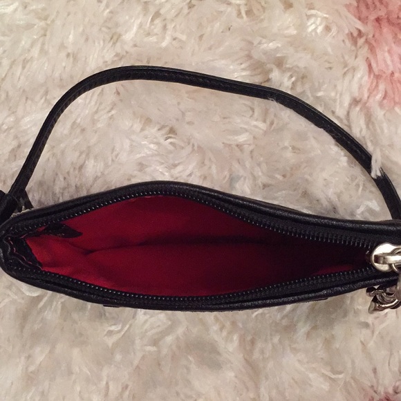 Coach Black Wristlet with Metallic Accent NWOT - Picture 3 of 3